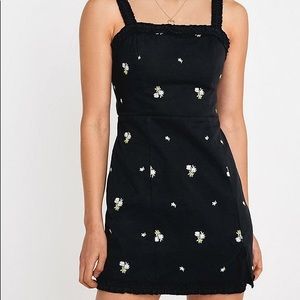 Urban Outfitters Wren Floral Linen Ruffle Dress